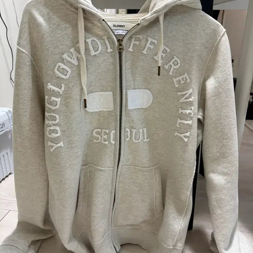 [BUNJANG] Glowny Boyfriend Hoodie Zip-up M Size / 글로니 보이프렌드 후드집업