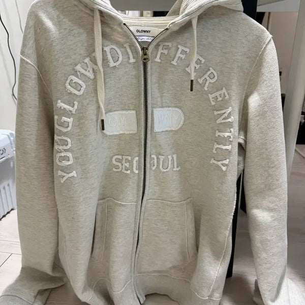 [BUNJANG] Glowny Boyfriend Hoodie Zip-up M Size / 글로니 보이프렌드 후드집업