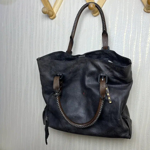 [BUNJANG] 00s Henry Beguelin Hand-Stitched Vegetable Leather Tote Bag / 00s Henry Beguelin Leather Bags