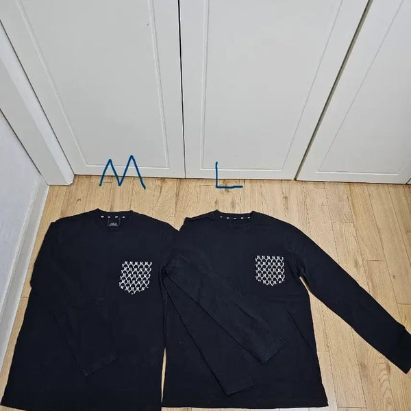 [BUNJANG] Black Long Sleeve T-Shirt (M/L Sizes) / 블랙 긴팔 티셔츠 M/L 사이즈