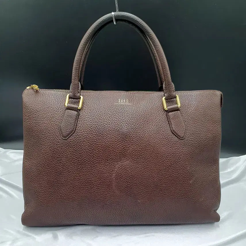 [BUNJANG] Daks Brown Leather Briefcase / 닥스 브라운 가죽 아담한 서류가방 중고 가방 은피아노