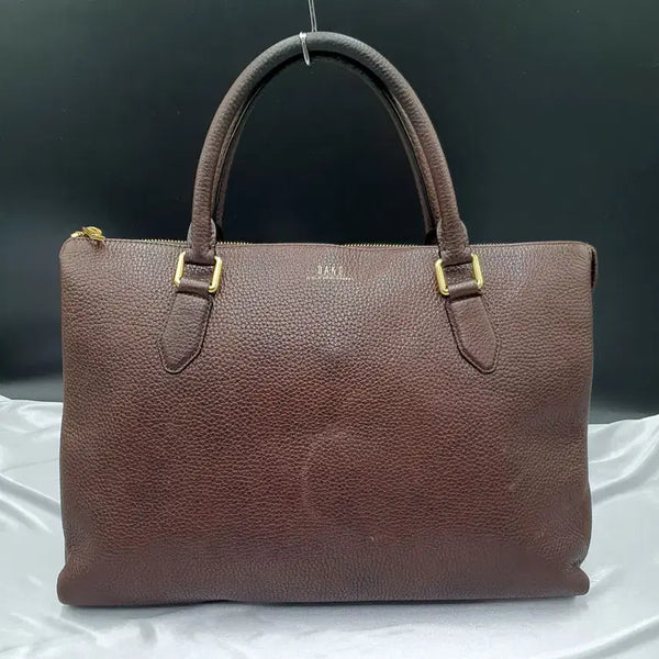 [BUNJANG] Daks Brown Leather Briefcase / 닥스 브라운 가죽 아담한 서류가방 중고 가방 은피아노
