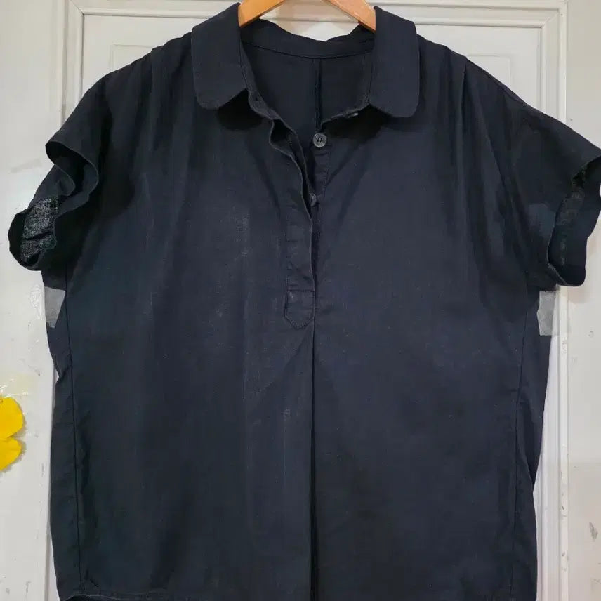 [BUNJANG] Linen Cotton Blend Blouse / 여름 요즘유행하는 고급스러운 디자인이쁜  마 면 스판  블라우스