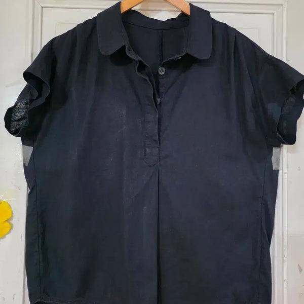[BUNJANG] Linen Cotton Blend Blouse / 여름 요즘유행하는 고급스러운 디자인이쁜  마 면 스판  블라우스