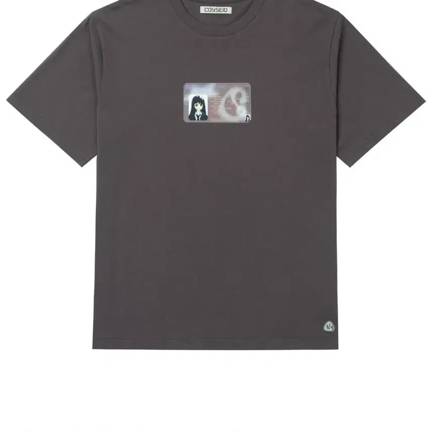 [BUNJANG] COYSEIO ID Card Regular T-shirt Ash Brown / COYSEIO ID 카드 레귤러 티셔츠 애쉬 브라운