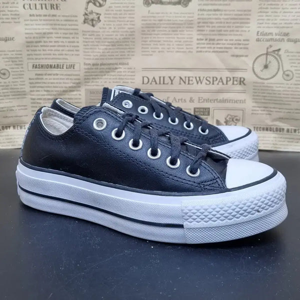 [BUNJANG] Converse Chuck Taylor Classic Lift Leather Sneakers / 컨버스 척테일러 클래식 리프트 레더 스니커즈 220