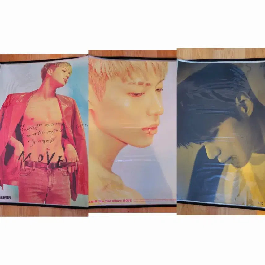 [BUNJANG] Taemin MOVE + Repackage MOVEing Album Poster Set / [set] 태민 move + 리팩 앨범 포스터 3종
