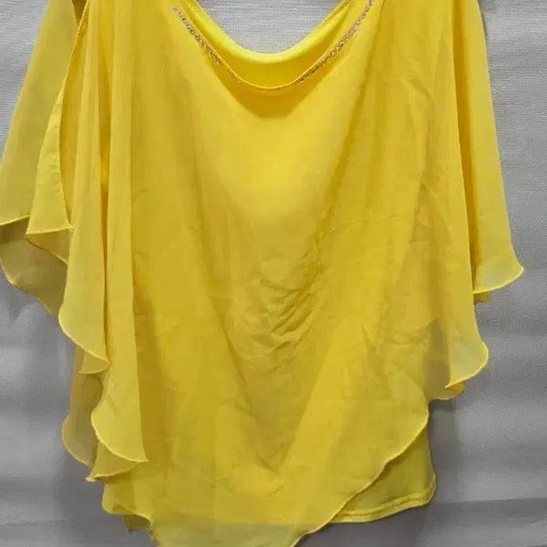 [BUNJANG] Yellow Chiffon Blouse / 노란색 쉬폰 댄스복 블라우스66