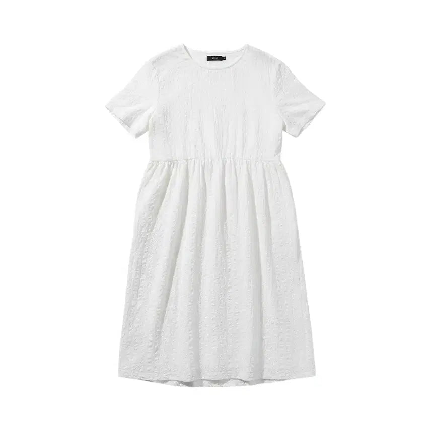 [BUNJANG] JAJU White Balloon Short Sleeve Dress Women's M / 여성M/ JAJU 화이트 벌룬 반팔원피스 0-27