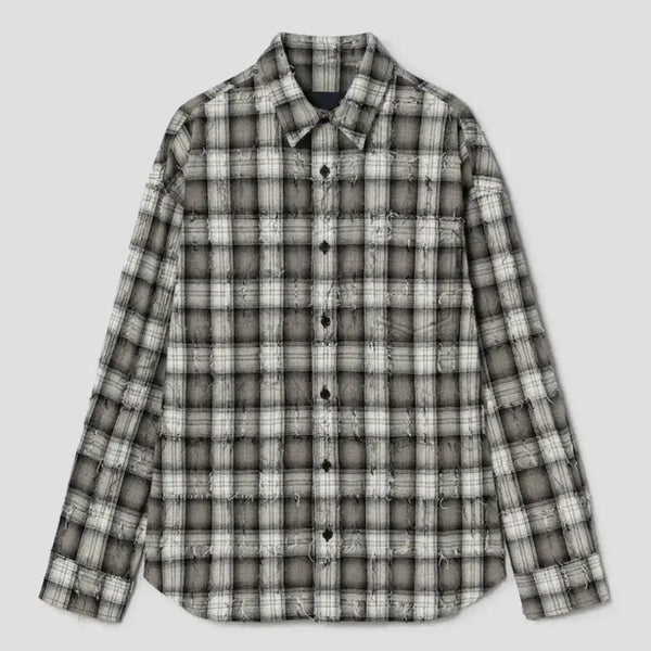 [BUNJANG] Juun.J 26FW Grid Needle Check Shirt Sand Beige Size 48 / [48]준지 26FW 그리드 니들 체크 셔츠 샌드 베이지