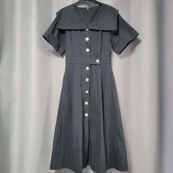 [BUNJANG] Big Collar Button Dress / 빅카라 버튼  원피스