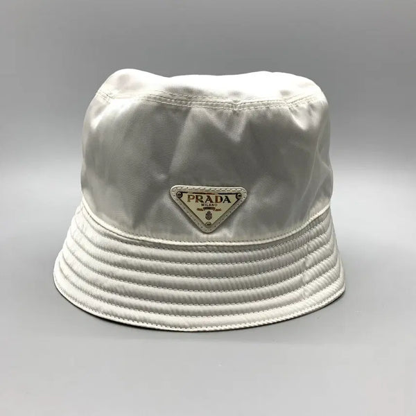 [BUNJANG] Prada Re-Nylon Triangle Logo Bucket Hat White / 267003723 프라다 리나일론 삼각 로고 버킷햇 화이트