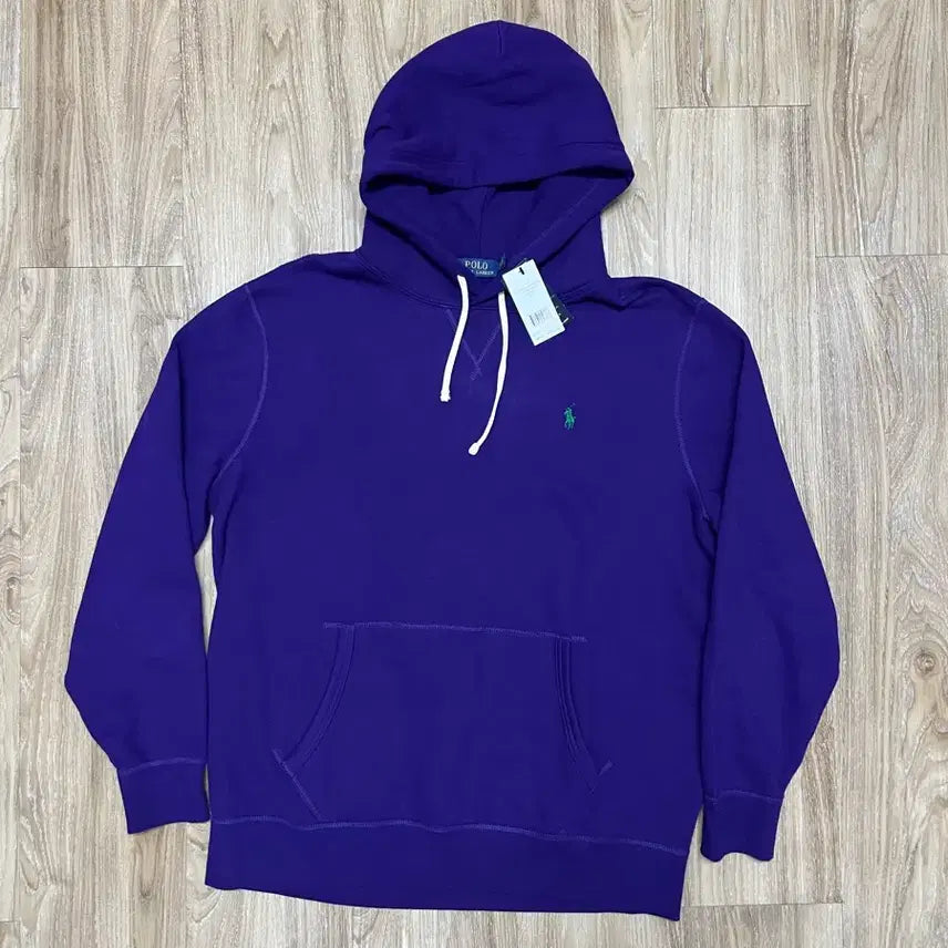 [BUNJANG] Polo Ralph Lauren QR Hoodie T-Shirt XL Purple Green Pony / (새상품) QR 폴로 랄프로렌 후드 티셔츠 XL