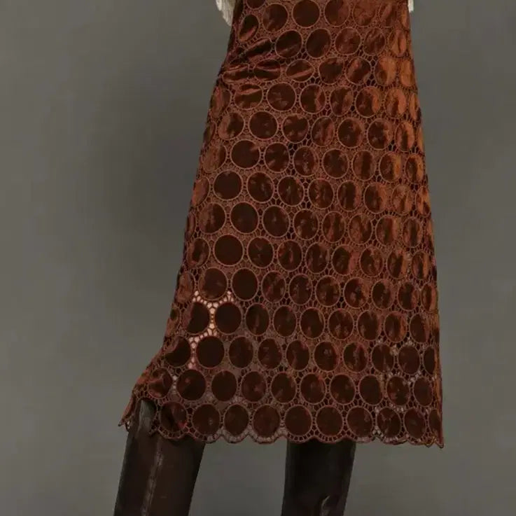 [BUNJANG] Maje Velvet Polka Dot Skirt / 마쥬 벨벳 도트 스커트