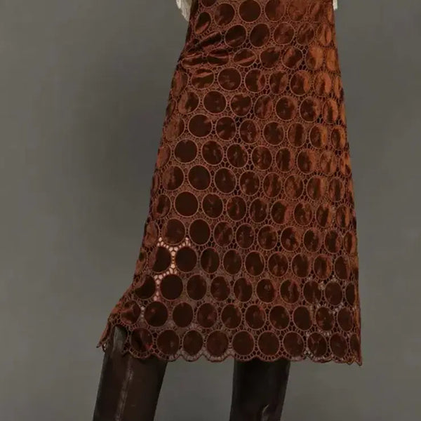 [BUNJANG] Maje Velvet Polka Dot Skirt / 마쥬 벨벳 도트 스커트