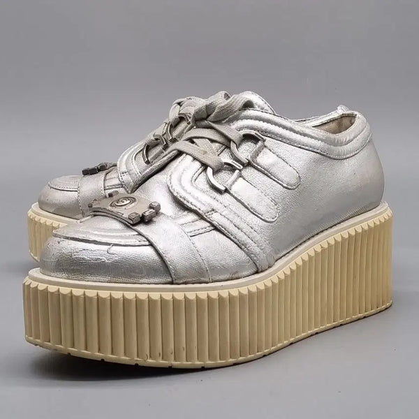 [BUNJANG] Q CHA Women's Sneakers (230mm) with 6.5cm Heel / q CHA 여성스니커즈230 굽6.5