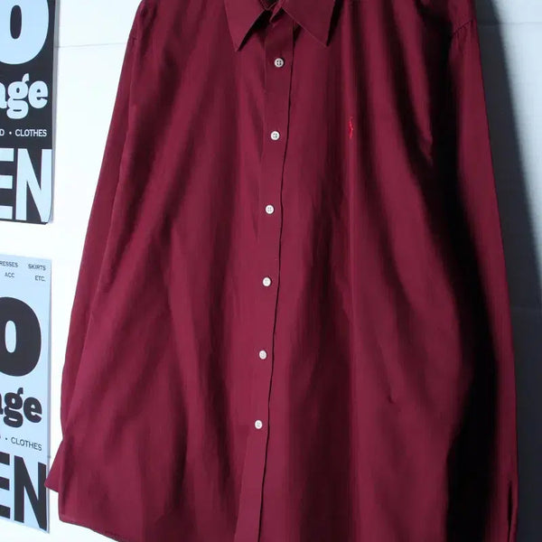 [BUNJANG] Polo Ralph Lauren 90s Solid Shirt XL-2XL / (XL-2XL) 폴로 랄프로렌 셔츠 남방 90S 년대 무지-H36984