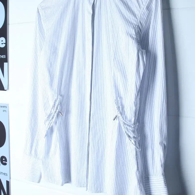 [BUNJANG] Theory Slim Fit Stripe Shirt White / W(F) 띠어리 셔츠 남방 슬림핏 스트라이프 화이트 유니크-H36988