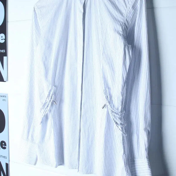 [BUNJANG] Theory Slim Fit Stripe Shirt White / W(F) 띠어리 셔츠 남방 슬림핏 스트라이프 화이트 유니크-H36988