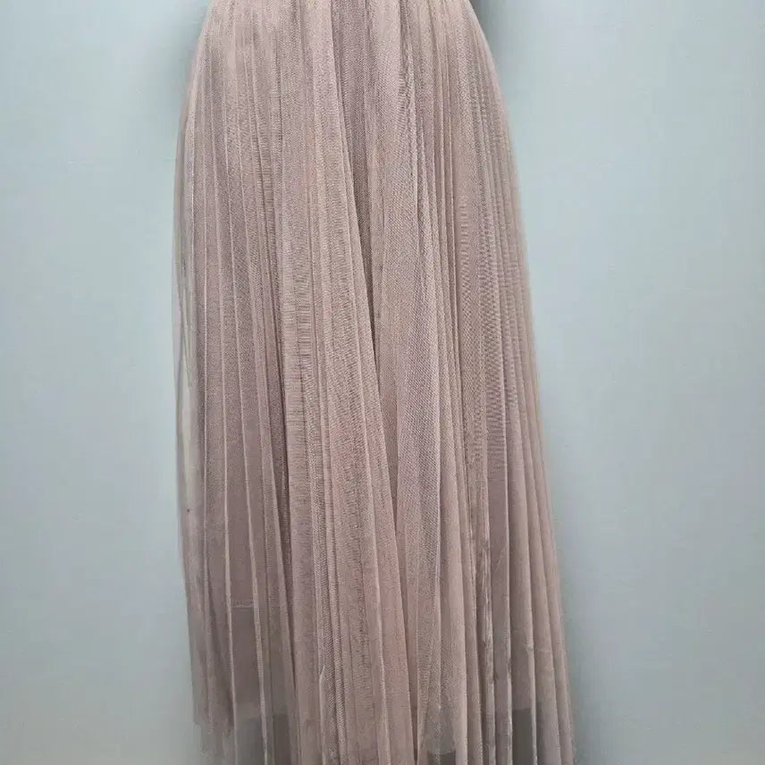 [BUNJANG] Chiffon Flare Long Skirt - Light Pink / 쉬폰 플레어 롱 스커트 연핑크