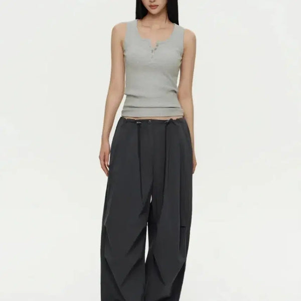 [BUNJANG] Women's Parachute Pants Gunmetal Size 24 / 우먼즈 파라슈트 팬츠 건메탈 24사이즈