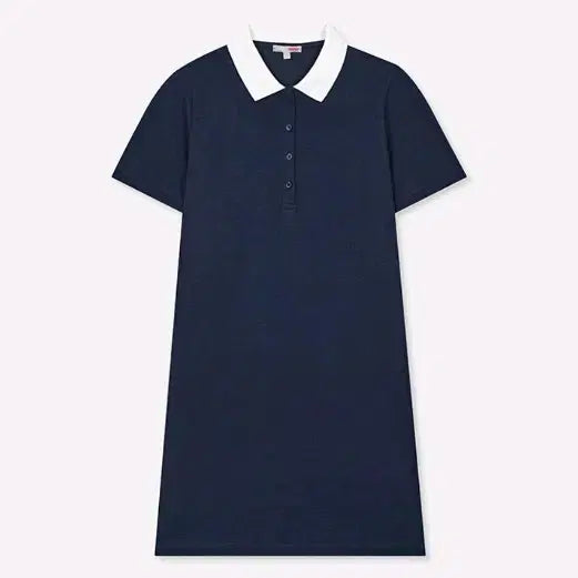 [BUNJANG] Spao Basic Pique Collar Dress Navy L / 스파오 베이직 피케카라 원피스, 네이비, L