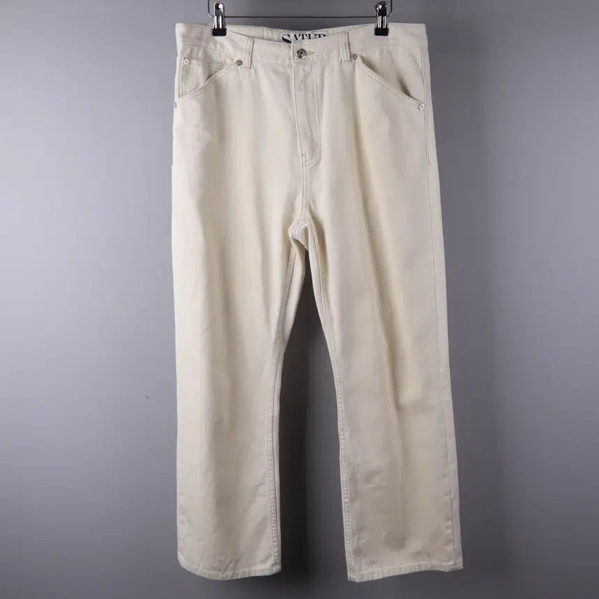 [BUNJANG] SATUR Denim Pants Cream (L) / 세터(SATUR) 데님 팬츠 크림 (L) 5397