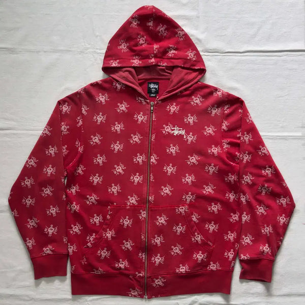 [BUNJANG] Stussy Skull Zip-Up Hoodie Jacket / 스투시 스컬 후드 집업 자켓