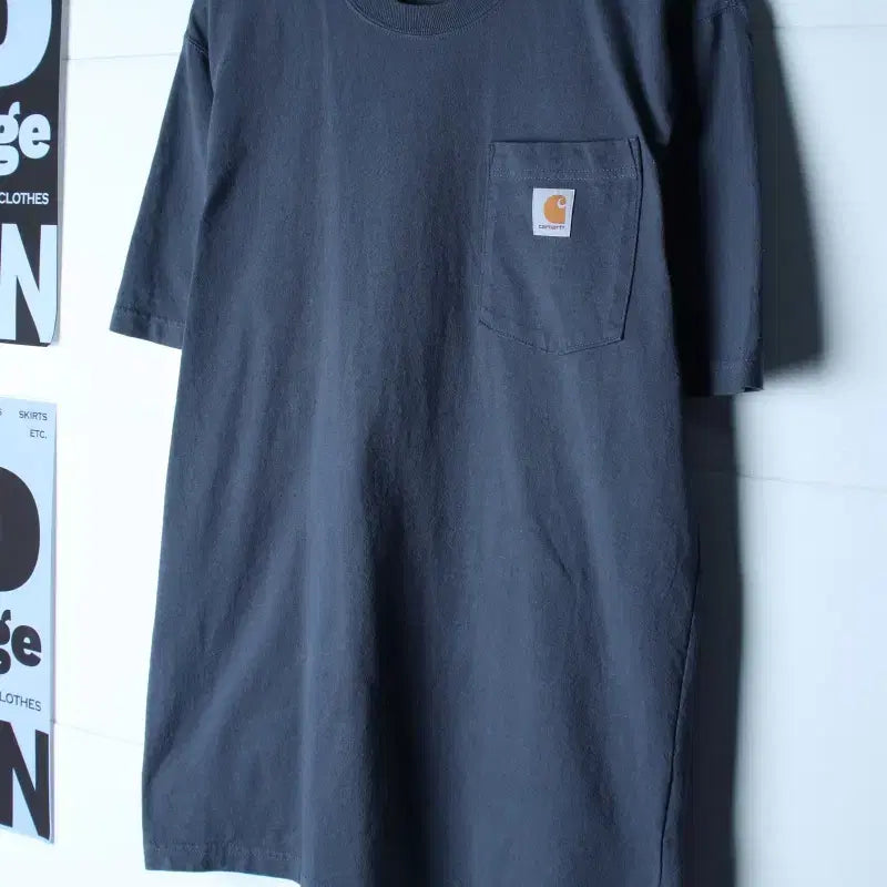 [BUNJANG] Carhartt USA Aging Pocket T-Shirt Charcoal / (S-L) 칼하트 반팔 티셔츠 USA 에이징 포켓 차콜-H36995