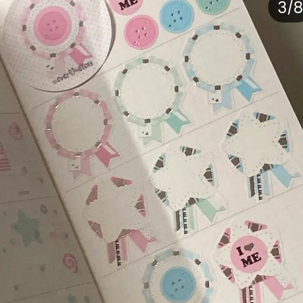 [BUNJANG] Never the Less Rosette Mini Kiss Cut Sticker / 띵)네버더레스 미니로제트 키스컷