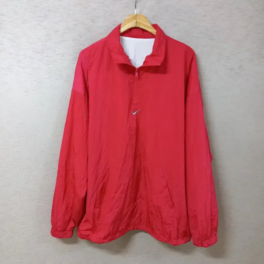 [BUNJANG] Men's Half-Zip Windbreaker with Mesh Lining and Drawstring Hem / B8-21/밑단스트링 망사안감 반집업 바람막이 봄가을 남성