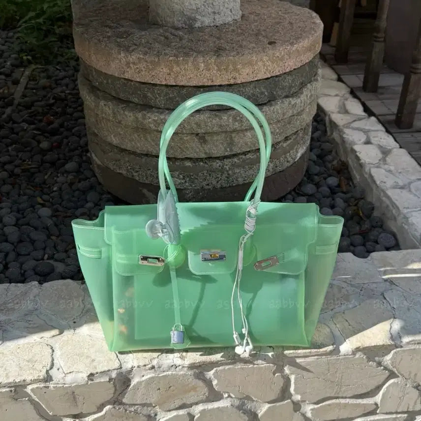 [BUNJANG] Jelly Birkin Bag TPU Material / 젤리버킨백 tpu소재 민트