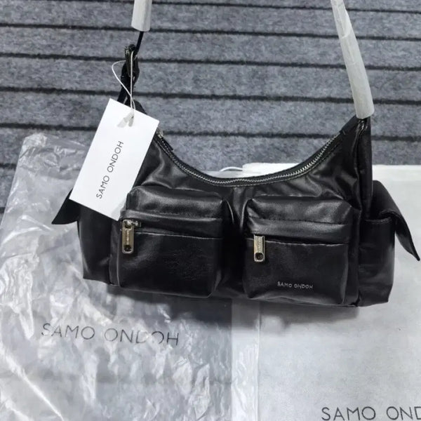 [BUNJANG] Samo Ondoh Black Leather Shoulder Bag / 세이모온도 블랙 숄더백