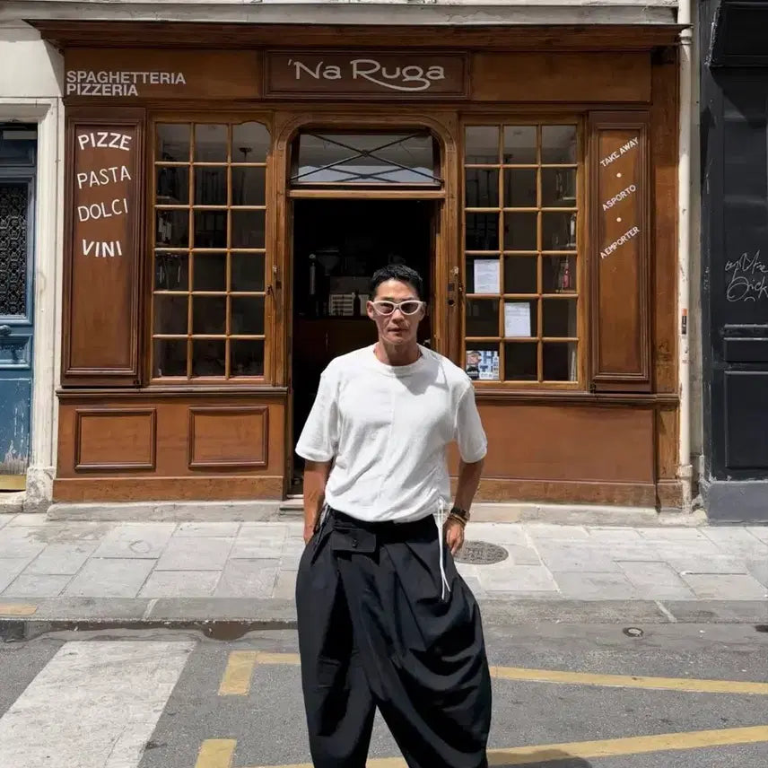 [BUNJANG] Songzio Homme Draped Cocoon Pants Black Size 78 / 송지오옴므 드레이프 코쿤 팬츠 블랙 78