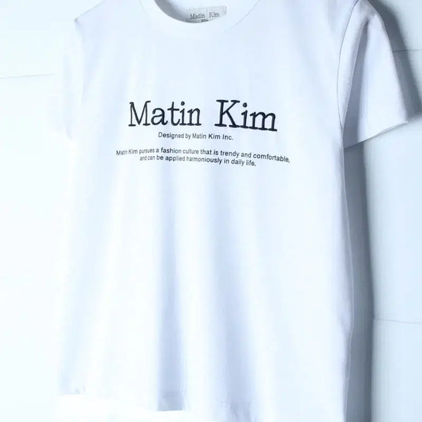 [BUNJANG] Matinkim Lettering Crop T-Shirt White / W(F) 마뗑킴 반팔 티셔츠 레터링 크롭 화이트 놈코어-H37000