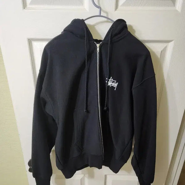 [BUNJANG] Stussy Basic Zip-Up Hoodie Black / 스투시 베이직 후드 집업 블랙