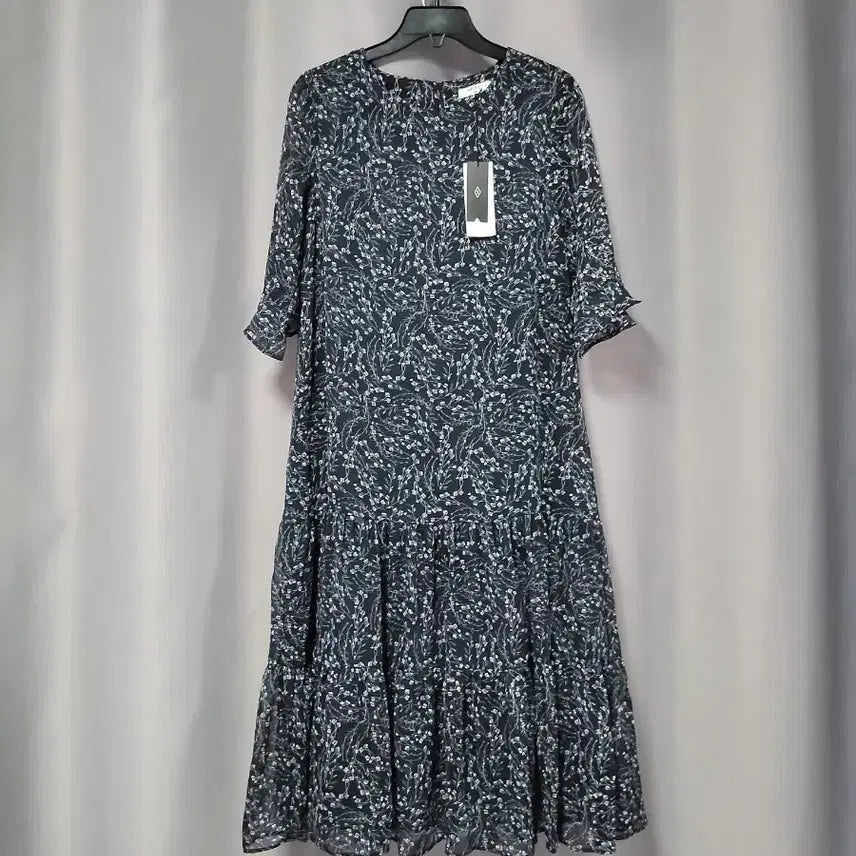[BUNJANG] S/Solezia Chiffon Floral Pattern Long Dress / 에스쏠레지아  쉬폰 플로럴 패턴 롱 원피스(새상품)