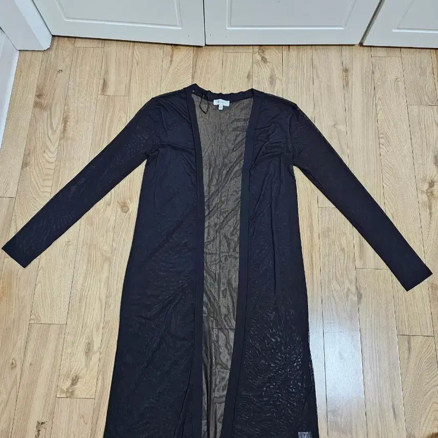 [BUNJANG] Black See-through Long Cardigan Size S / 블랙 시스루 롱 가디건 S사이즈