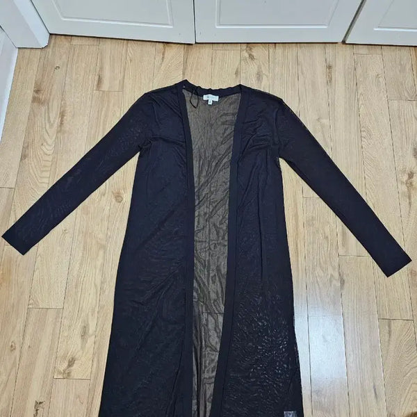 [BUNJANG] Black See-through Long Cardigan Size S / 블랙 시스루 롱 가디건 S사이즈