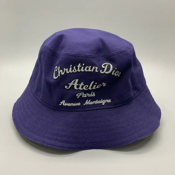 [BUNJANG] Dior Atelier Embroidered Logo Bucket Hat Purple / 267003724 디올 아뜰리에 자수 로고 버킷햇 퍼플
