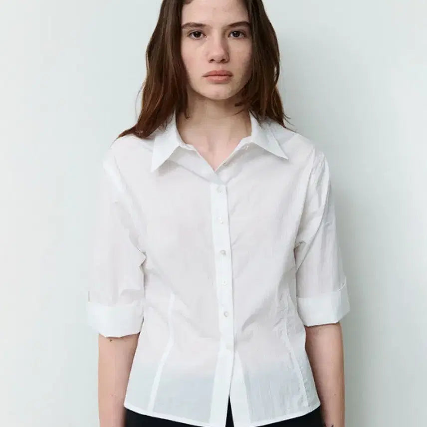 [BUNJANG] DEW 3/4 Sleeve Summer Shirt / 레터 7부 여름 셔츠 DEW 3/4 sleeve shirt