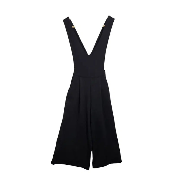 [BUNJANG] Black Sleeveless Jumpsuit Overalls [F] / 미사용품 JPN 블랙 나시 점프수트 [F] 오버롤