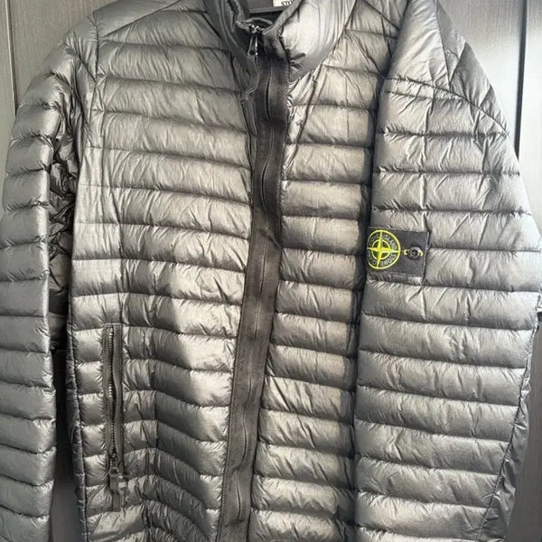[BUNJANG] Stone Island Loom Woven Light Down Jacket L / 스톤아일랜드 룸우븐 경량패딩 L