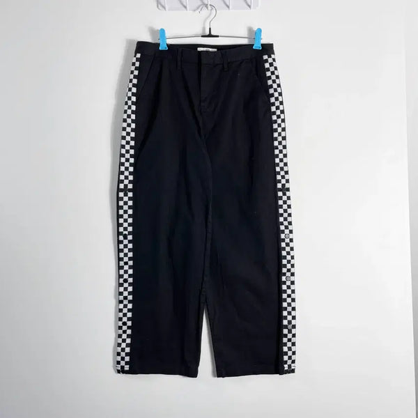 [BUNJANG] Vans Check Sideline Button Wide Pants (New) / B1 반스 새상품 체크 사이드라인버튼 와이드팬츠 28-30사이즈