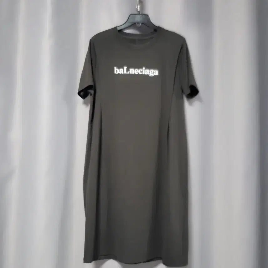 [BUNJANG] Lettering Cotton Spandex Dress / 레터링 면스판 원피스