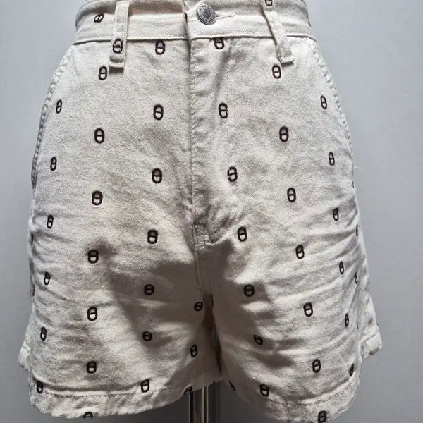 [BUNJANG] Patterned Shorts Beige / 패턴 반바지 베이지