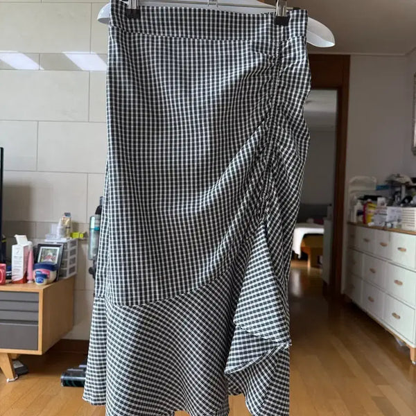 [BUNJANG] Plastic Island Shirring Detail Skirt / 플라스틱 아일랜드 치마 - FREE (착샷있음)