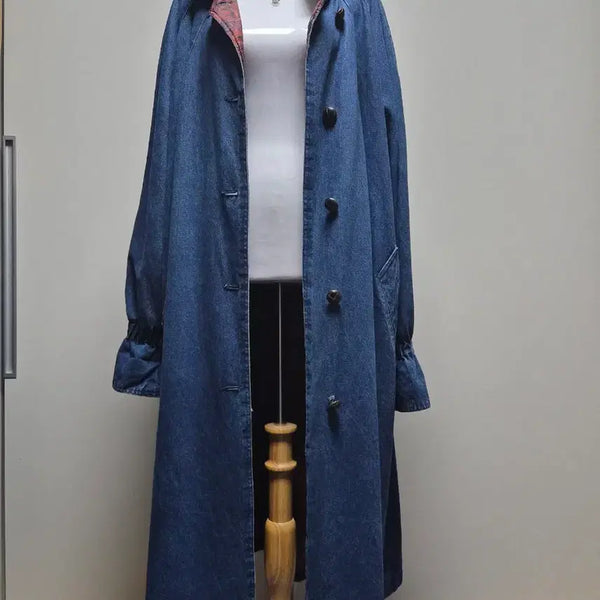 [BUNJANG] Denim Mac Coat / 청 데님 맥코트
