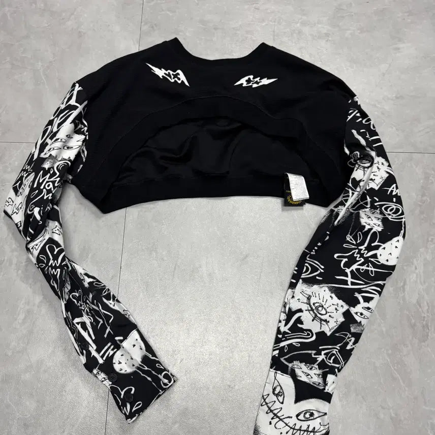 [BUNJANG] Man.G Graphiste Cropped Sweatshirt / F 만지 Graphiste Man.G 크롭 맨투맨