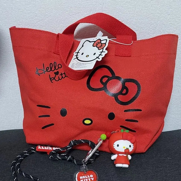 [BUNJANG] Hello Kitty Eco Bag & Keyring Set / 키티 에코백  &  키링